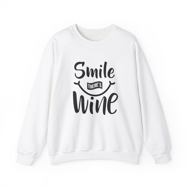 Smile There's Wine Crewneck Sweatshirt