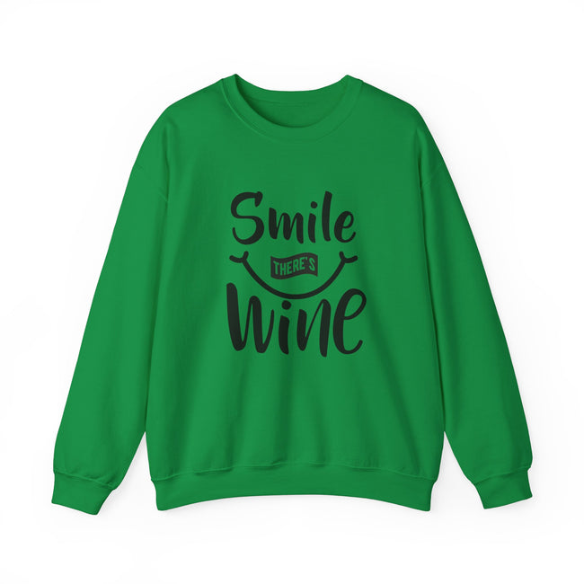 Smile There's Wine Crewneck Sweatshirt