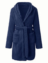 Tie Waist Hooded Robe