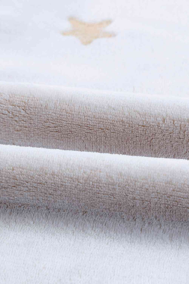 Round Neck Dropped Shoulder Star Print Top and Shorts Lounge Set