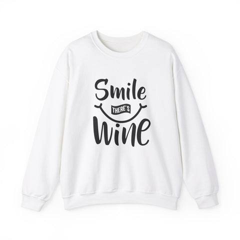 Smile There's Wine Crewneck Sweatshirt