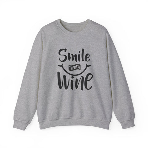 Smile There's Wine Crewneck Sweatshirt