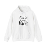 Smile there's wine Hooded Sweatshirt