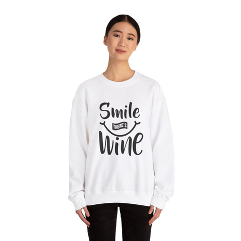 Smile There's Wine Crewneck Sweatshirt