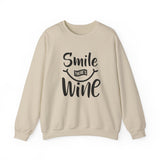 Smile There's Wine Crewneck Sweatshirt