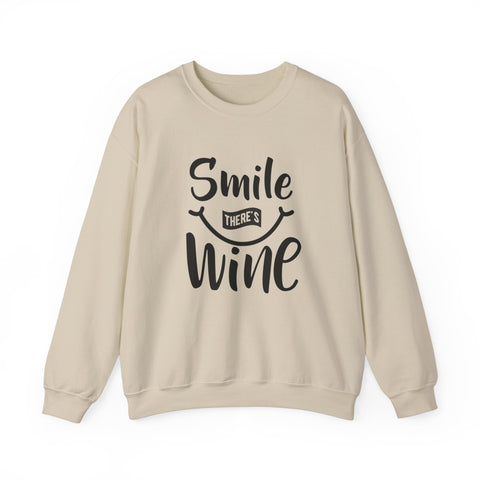 Smile There's Wine Crewneck Sweatshirt