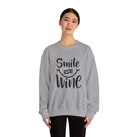 Smile There's Wine Crewneck Sweatshirt