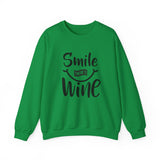 Smile There's Wine Crewneck Sweatshirt