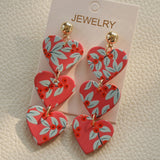 Acrylic Heart Earrings