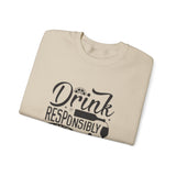 Drink responsibly don't spill beer Crewneck Sweatshirt