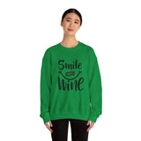 Smile There's Wine Crewneck Sweatshirt