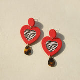 Contrast Geometric Acrylic Earrings