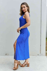 Notch Neck Maxi Dress