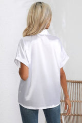 Collared Neck Short Sleeve Shirt