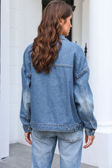 Button-up denim jacket