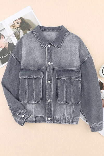 Button-up denim jacket