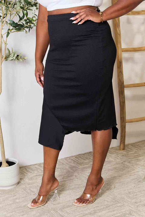 High Waist Midi Skirt