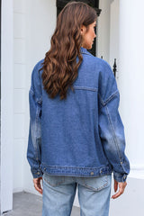 Button-up denim jacket